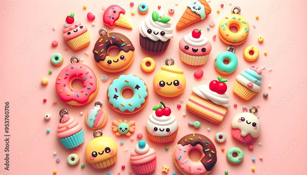 Kawaii Dessert Collection with Cute Faces - Donuts, Cupcakes, Ice Cream, and Pastries Figurines
Kawaii Dessert Collection with Cute Faces - Donuts, Cupcakes, Ice Cream, and Pastries Figurines