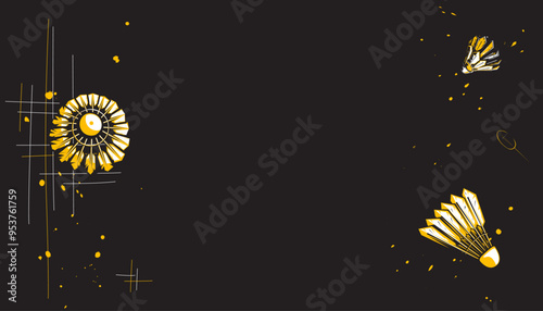 Abstract badminton background design. sports concept
