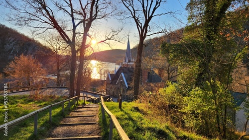 Appalachian Trail through Lower Town, Harper's Ferry, West Virginia