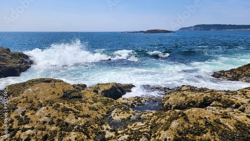 Waves Crashing on Rocks, Acadia National Park, Maine