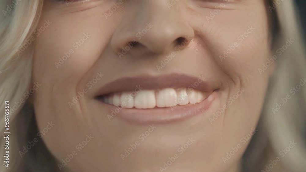 Close-up of a Woman's Smiling Mouth