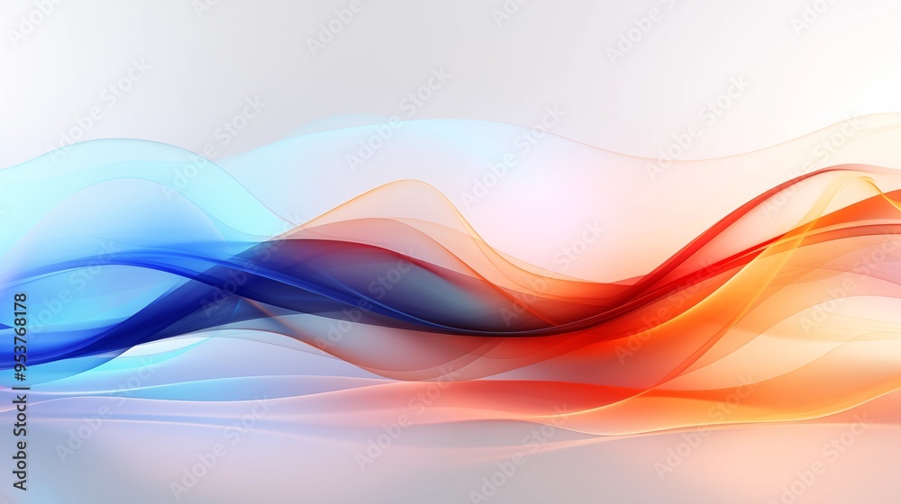 Abstract digital background featuring wavy lines and glowing light in dynamic orange and blue hues with a white backdrop.Gradient design symbolizing modern digital technology, as a tech wallpaper Abstract digital background featuring wavy lines and glowing light in dynamic orange and blue hues with a white backdrop.Gradient design symbolizing modern digital technology, as a tech wallpaper