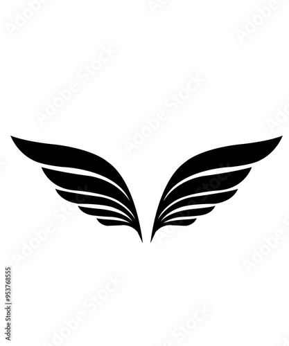 Wallpaper Mural Wings clip art design for T-shirts and apparel, holiday text design on plain white background for card, shirt, hoodie, sweatshirt, apparel, tag, mug, icon, poster or badge Torontodigital.ca