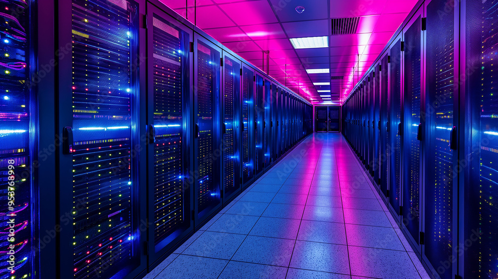 Fototapeta premium Servers data center room .