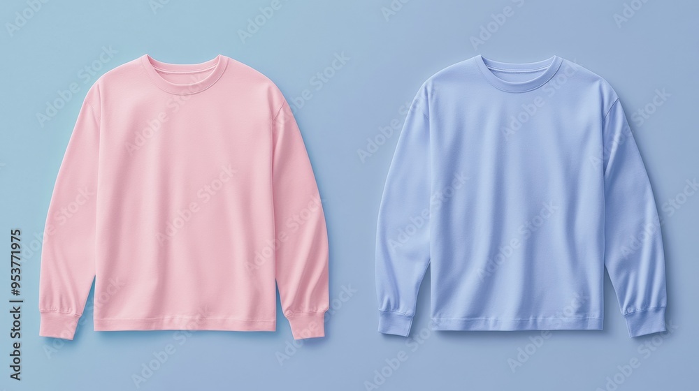 Blank pastel long sleeve t-shirt mockup Blank pastel long sleeve t-shirt mockup