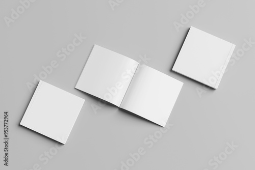 blank square magazine white