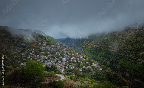 Syrrako mountain village in Greece  photo