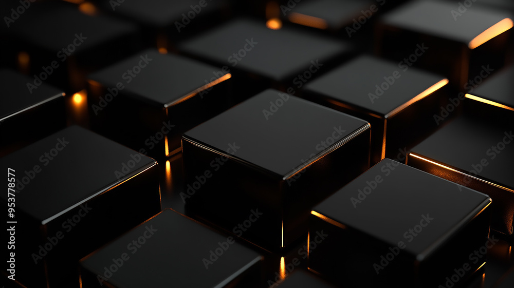 with a dark geometric backdrop, enriched with gold and black squares and rectangles, a statemen with a dark geometric backdrop, enriched with gold and black squares and rectangles, a statemen