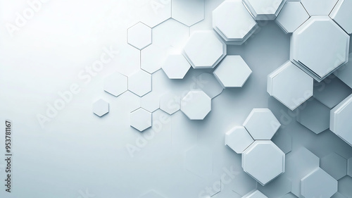 White background with hexagon pattern