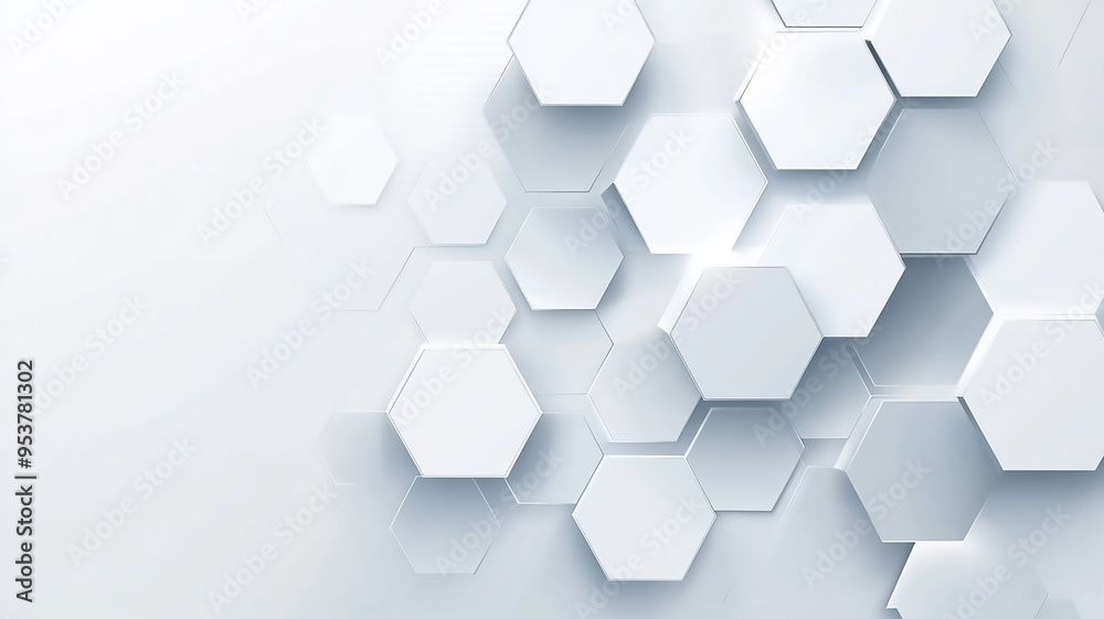 White background with hexagon pattern White background with hexagon pattern