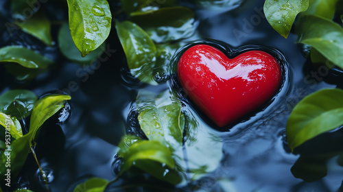 A Heart Shaped Object Floating on The Water