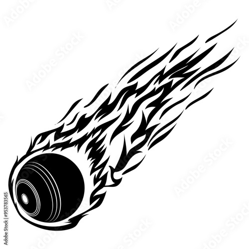 Flaming Astroid Lawn Ball