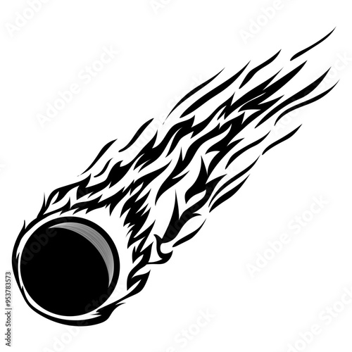 Flaming Astroid Polo Ball