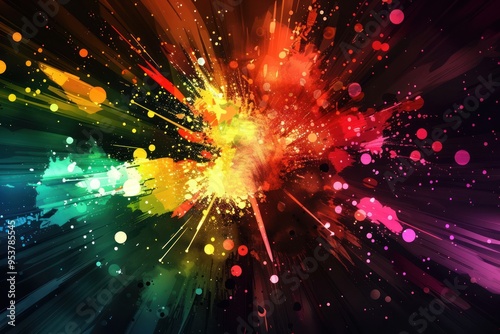 Abstract Colorful Explosion