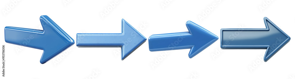 Four Blue Arrows Pointing Right Four Blue Arrows Pointing Right