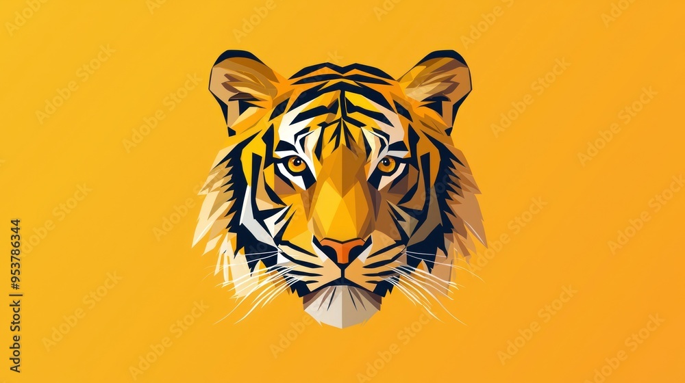 A zoo icon with a tiger’s face in bold, striking lines, perfect for a zoo logo. A zoo icon with a tiger’s face in bold, striking lines, perfect for a zoo logo.