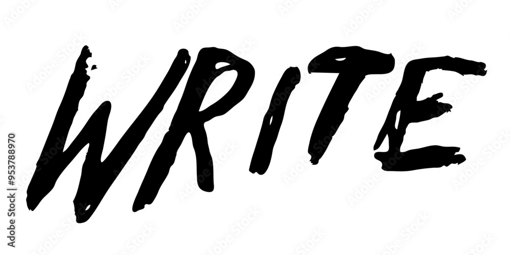 Obraz premium hand drawn word write. Sketched letters