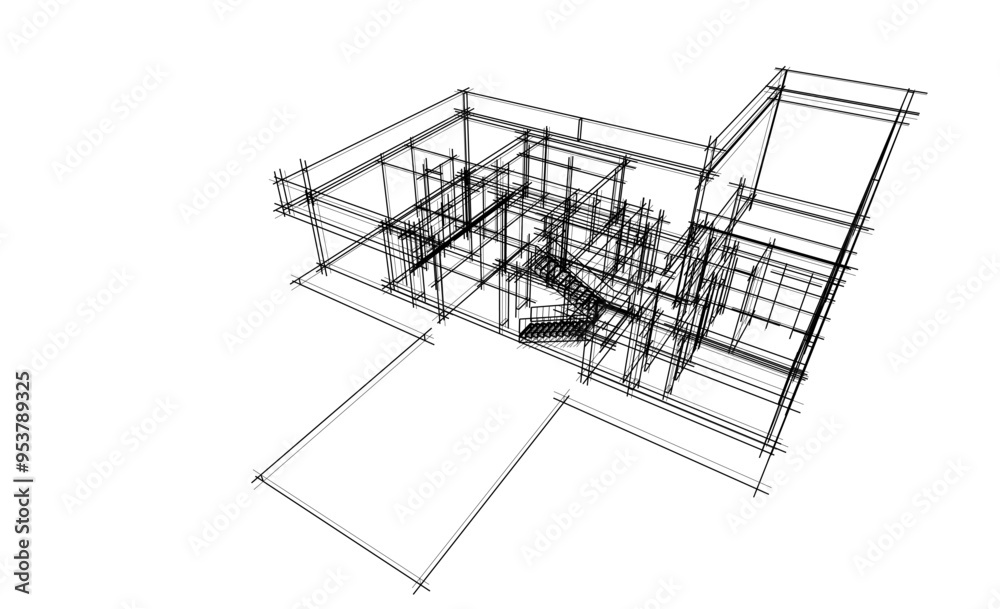 architectural sketch of a house architectural sketch of a house