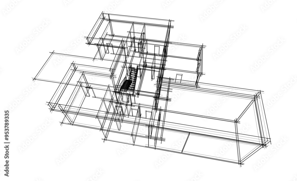 architectural sketch of a house architectural sketch of a house