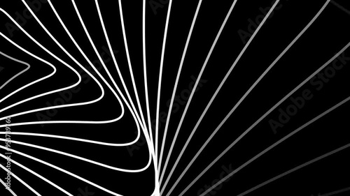 Abstract line pattern seamless looping white with alpha chanel background 4k animated video