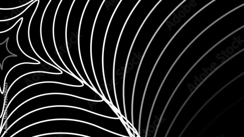 Abstract line pattern seamless looping white with alpha chanel background 4k animated video