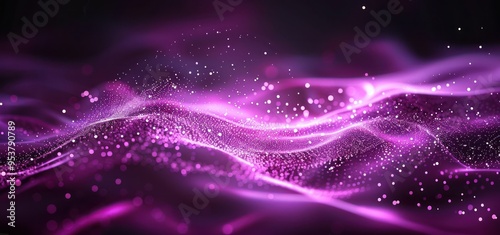 Abstract Purple Wave of Light