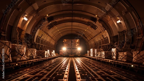 Precision in the Dark: Organized Cargo Arrangement in a Dimly Lit Airfreight Plane