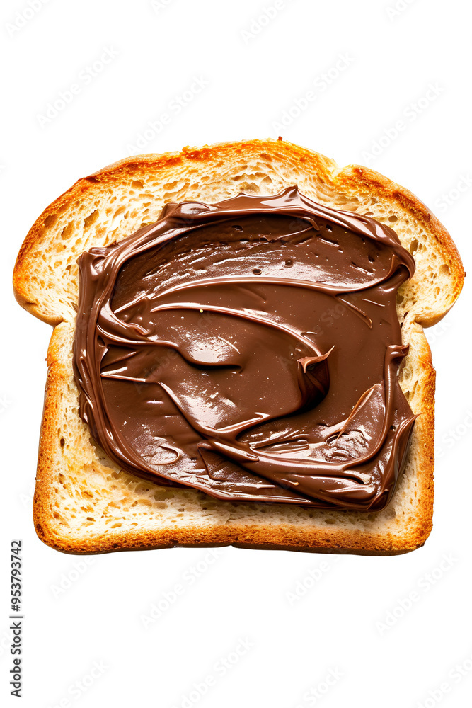 Chocolate Spread on Toast Close up Delicious Sweet Breakfast Snack Chocolate Spread on Toast Close up Delicious Sweet Breakfast Snack