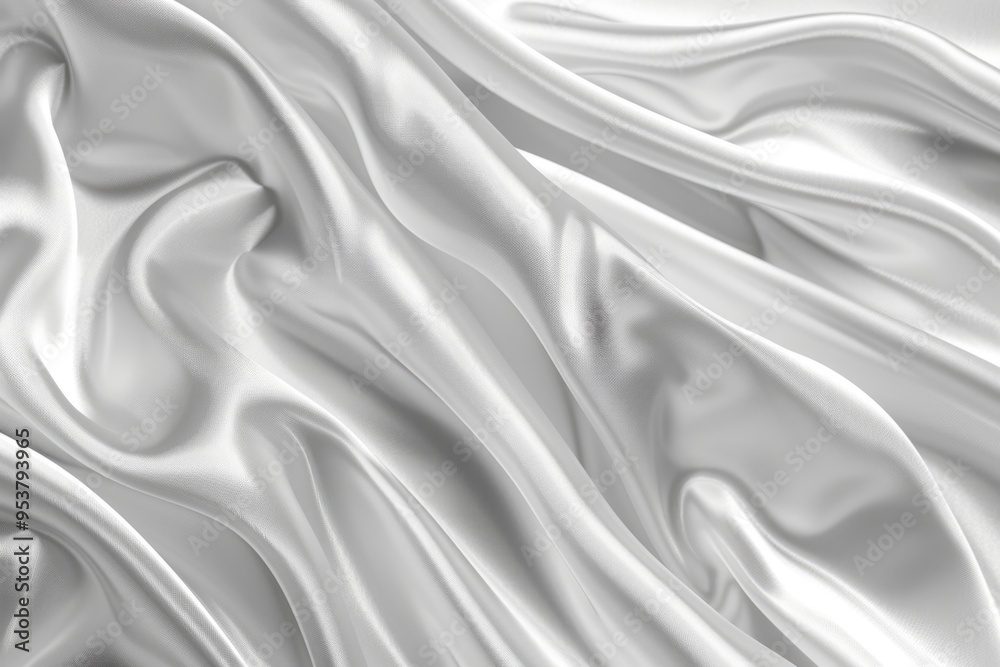 White silver silk fabric with soft blur pattern texture. White silver silk fabric with soft blur pattern texture.
