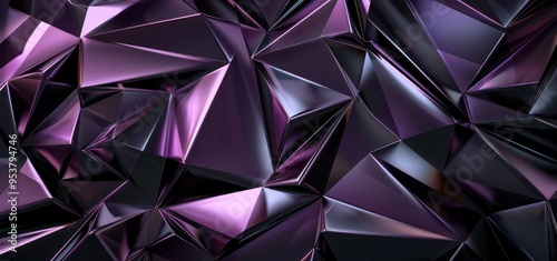 Abstract Purple Geometric Shapes