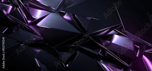 Abstract Purple Geometric Shapes