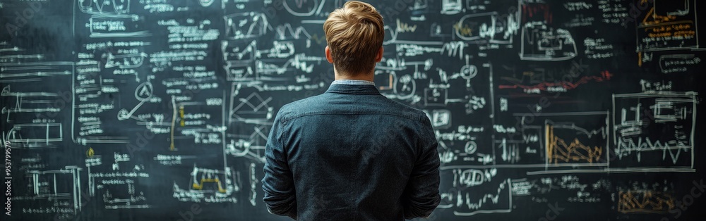 Chaotic Organizational Decision Tree on Chalkboard Chaotic Organizational Decision Tree on Chalkboard
