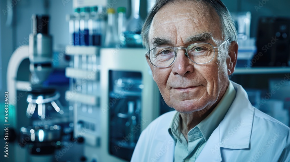 Portrait of a Senior Scientist in a Laboratory Portrait of a Senior Scientist in a Laboratory