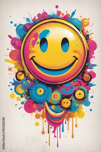 Smile faces art work 