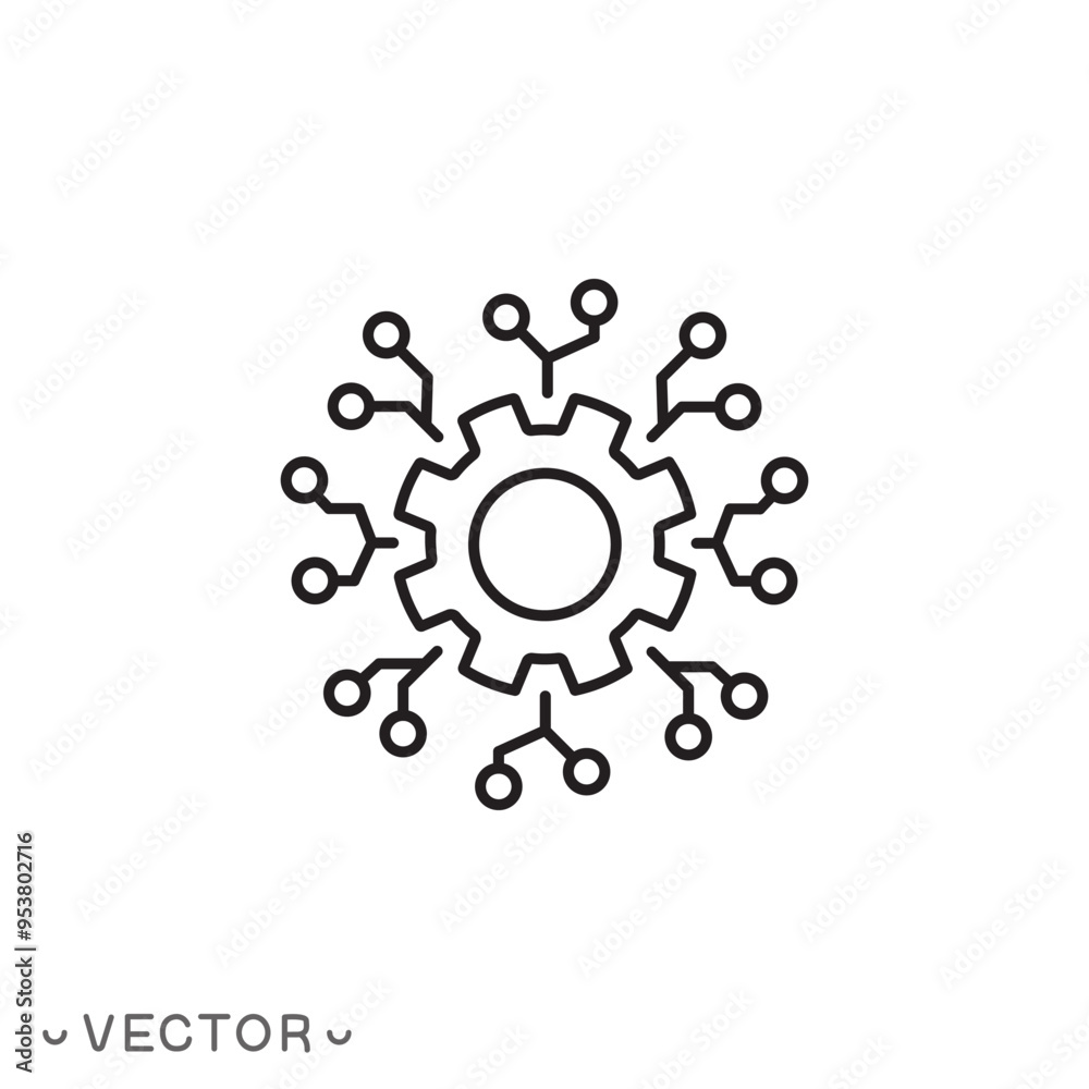data integration icon, framework or technology development, software or api, thin line symbol isolated on white background, editable stroke eps 10 vector illustration data integration icon, framework or technology development, software or api, thin line symbol isolated on white background, editable stroke eps 10 vector illustration