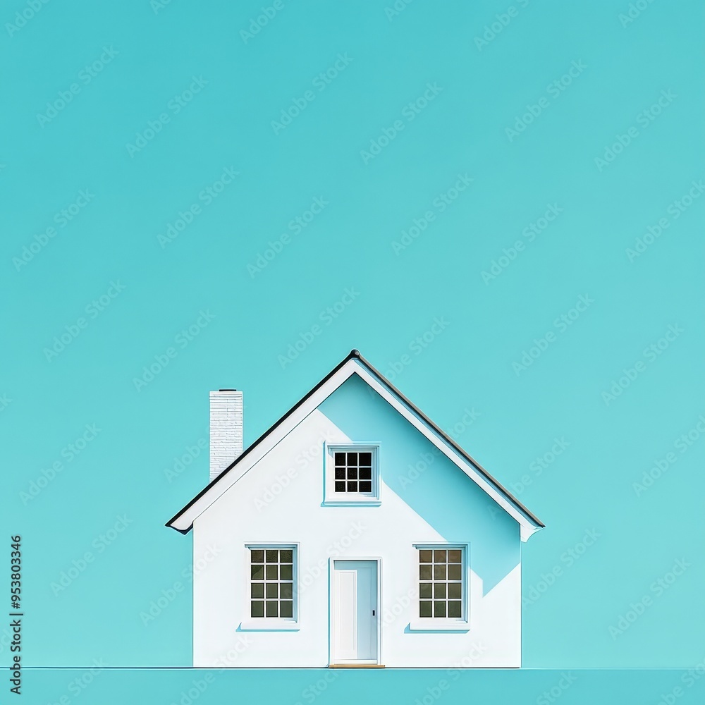 Modern Minimalist Blue House Concept Modern Minimalist Blue House Concept