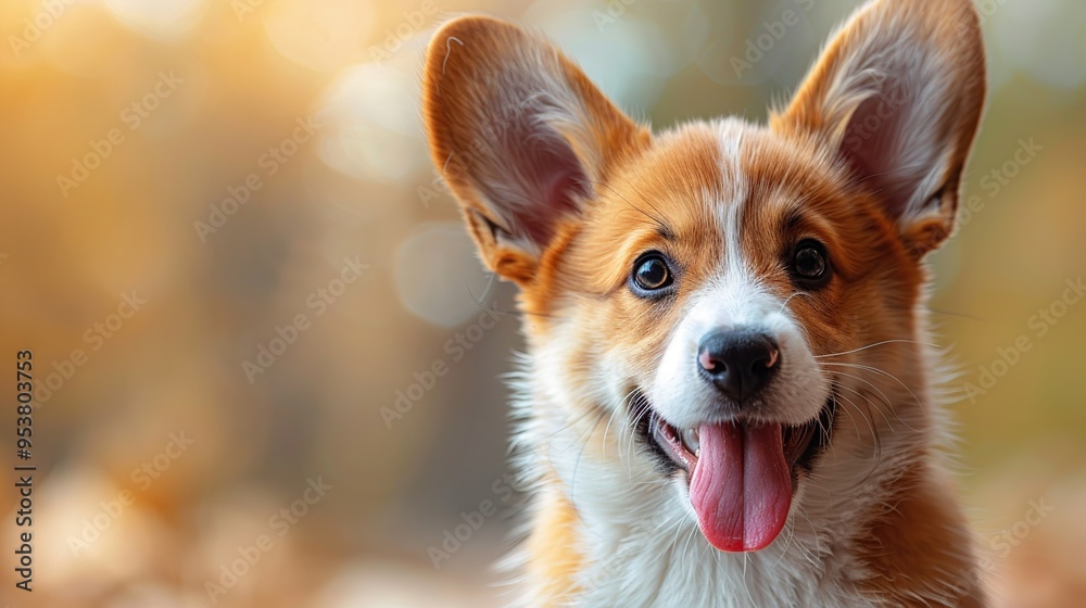 Adorable Corgi Puppy Portrait