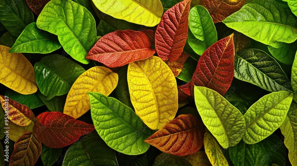 Fototapeta premium Intriguing leaf patterns in arrangement 