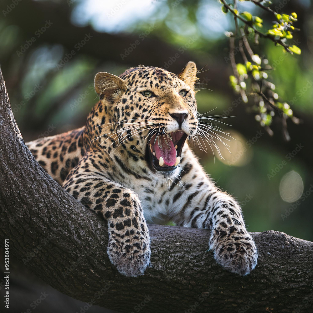 Fototapeta premium close up of leopard