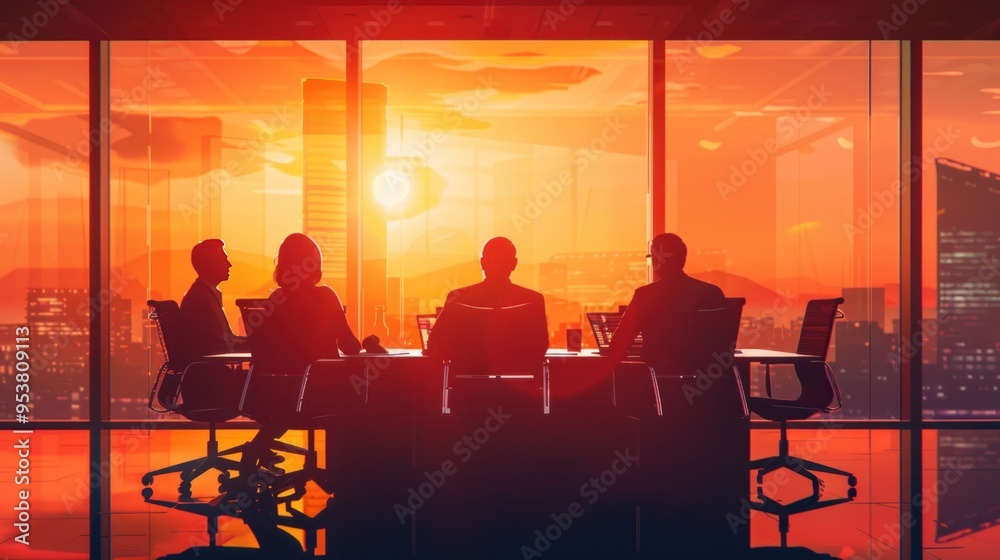 An executive coaching session flat design front view career development theme animation Tetradic color scheme. An executive coaching session flat design front view career development theme animation Tetradic color scheme.