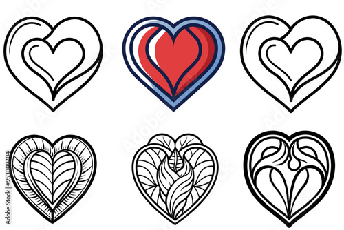 heart clipart vector design