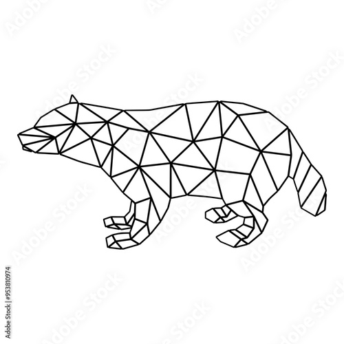 Geometric Wolverine Outline