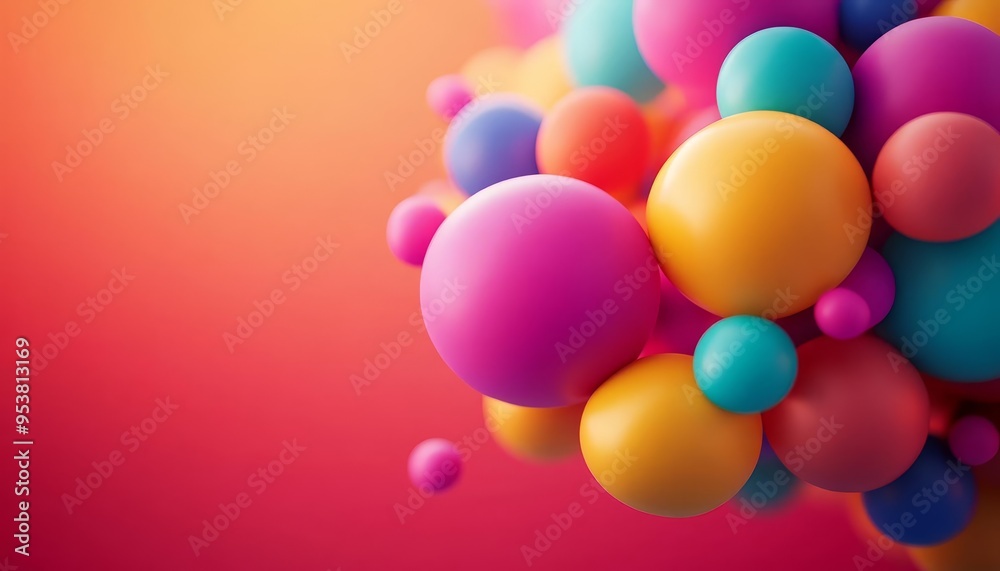 Colorful spheres create a vibrant and dynamic visual effect, perfect for background designs and modern artwork. Colorful spheres create a vibrant and dynamic visual effect, perfect for background designs and modern artwork.