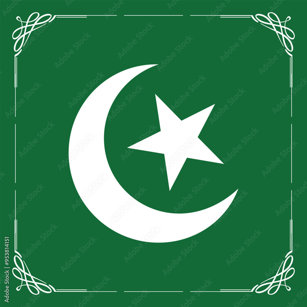 Star and crescent symbol of Islam religion Star and crescent symbol of Islam religion