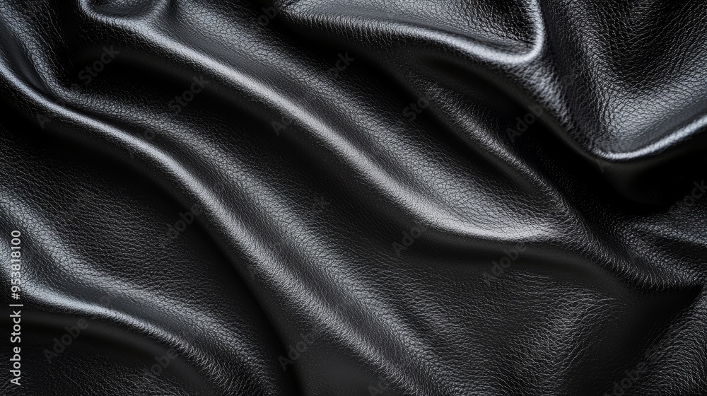 Black Artificial Leather Texture, Close-up View for Fashion or Design Projects Generative AI Black Artificial Leather Texture, Close-up View for Fashion or Design Projects Generative AI