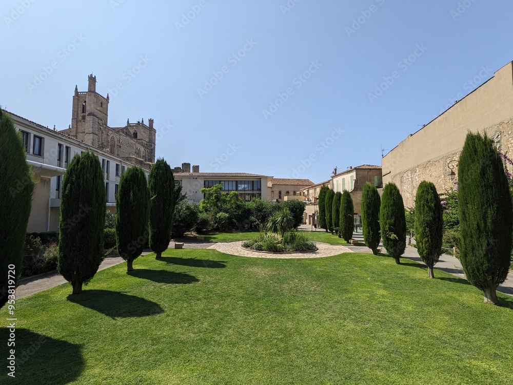 Fototapeta premium Overview of Narbonne in France - August 2024