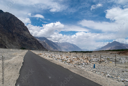 Beautiful landscape view of Nubea Valley leh Ladakh India