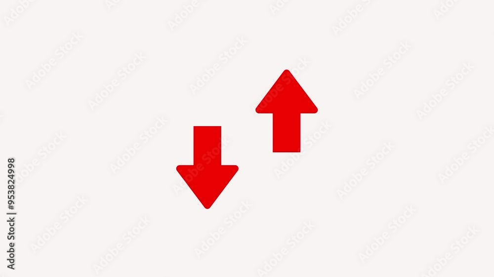 Red up and down arrow icon. up, upload, upward. down, download, downward, arrow, icon, Red up and down arrow icon. up, upload, upward. down, download, downward, arrow, icon,