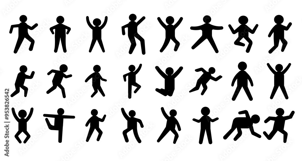 Stick Figures Stickman Stick Man People Person Poses Postures Standing Walking Running Fast Speed Set Pictogram Icon Set stock illustrations, and high res graphics Stick Figures Stickman Stick Man People Person Poses Postures Standing Walking Running Fast Speed Set Pictogram Icon Set stock illustrations, and high res graphics