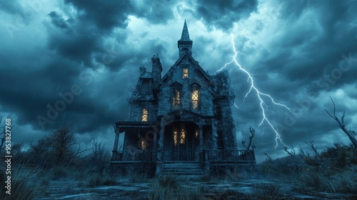 Haunted House in a Thunderstorm